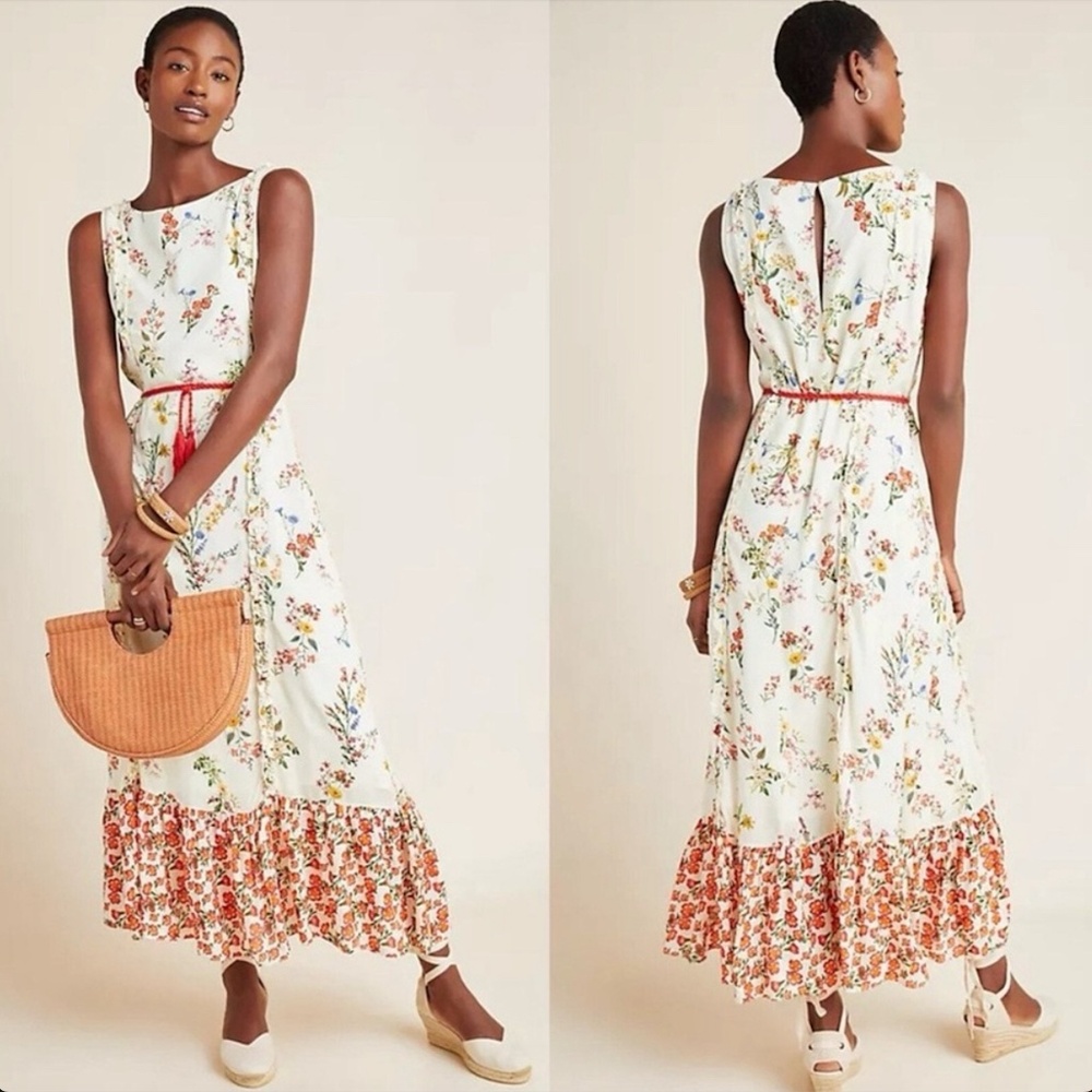 Farm Rio x Anthropologie Jemima Floral Maxi Dress